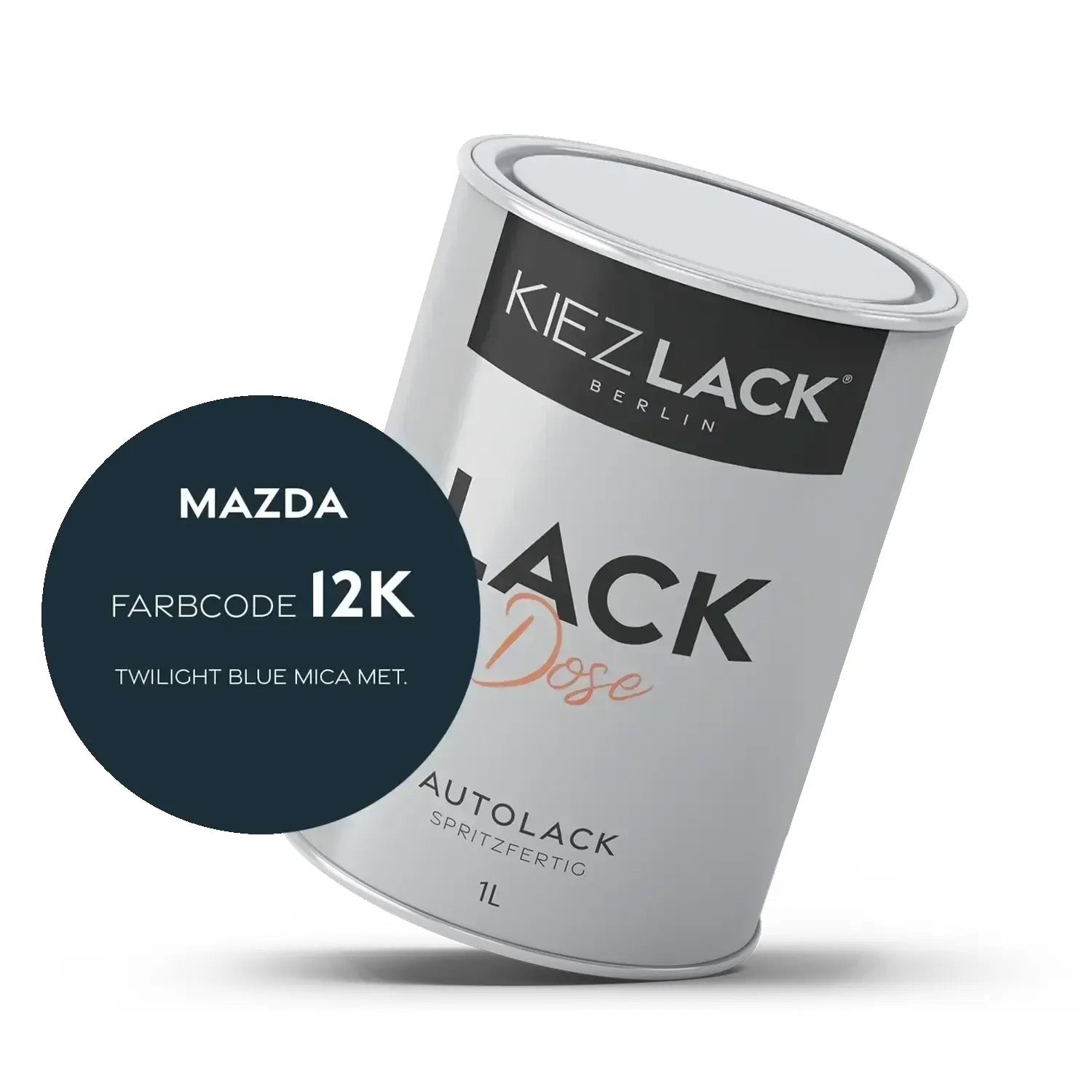 Kiezlack 1K Autolack Lackdose Basislack spritzfertig MAZDA 12K TWILIGHT BLUE MICA MET.