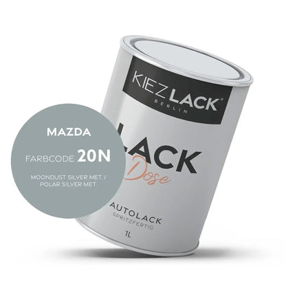 Kiezlack 1K Autolack Lackdose Basislack spritzfertig MAZDA 20N MOONDUST SILVER MET.
