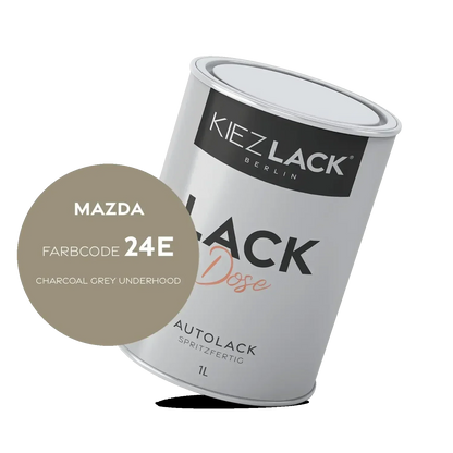 Kiezlack 1K Autolack Lackdose Basislack spritzfertig MAZDA 24E CHARCOAL GREY UNDERHOOD