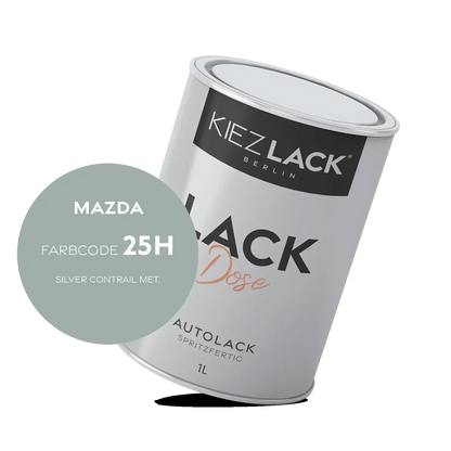 Kiezlack 1K Autolack Lackdose Basislack spritzfertig MAZDA 25H SILVER CONTRAIL MET.