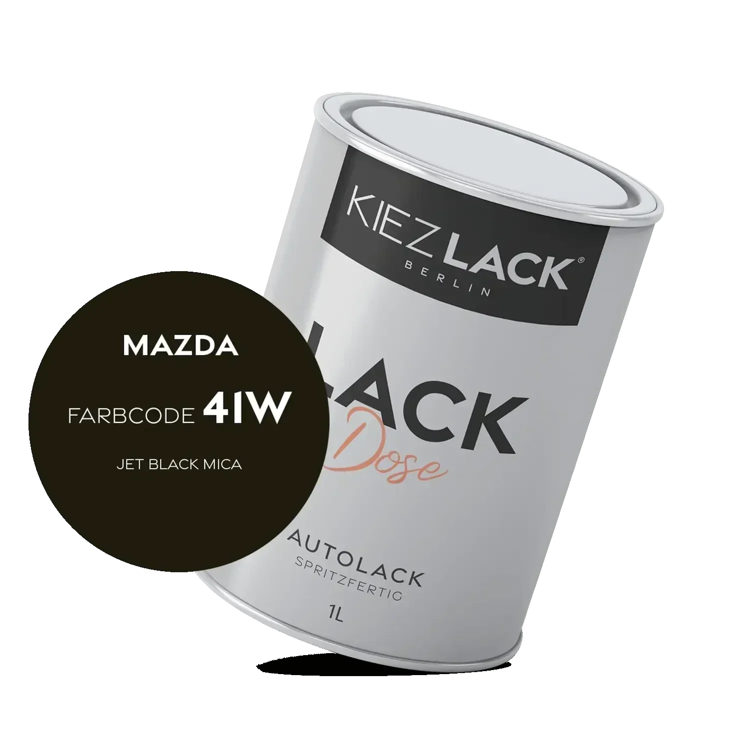 Kiezlack 1K Autolack Lackdose Basislack spritzfertig MAZDA 41W JET BLACK MICA