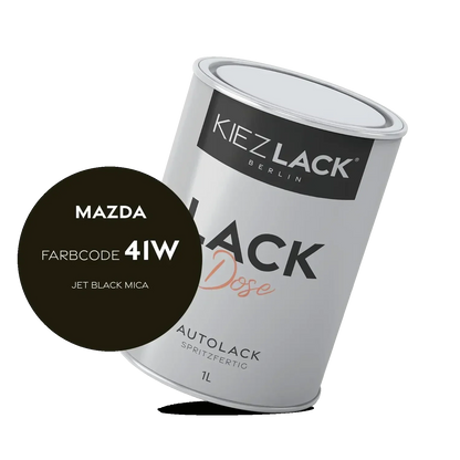 Kiezlack 1K Autolack Lackdose Basislack spritzfertig MAZDA 41W JET BLACK MICA