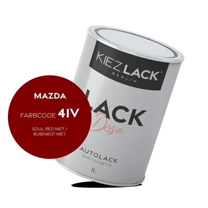 Kiezlack 1K Autolack Lackdose Basislack spritzfertig MAZDA 41V SOUL RED MET.