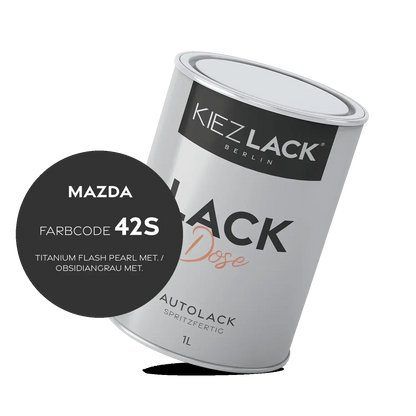 Kiezlack 1K Autolack Lackdose Basislack spritzfertig MAZDA 42s TITANIUM FLASH PEARL MET.