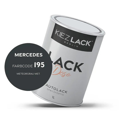 Kiezlack 1K Autolack Lackdose Basislack spritzfertig MERCEDES 195 METEORGRAU MET.
