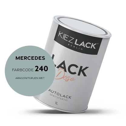 Kiezlack 1K Autolack Lackdose Basislack spritzfertig MERCEDES 240 ARAGONITGRUEN MET.