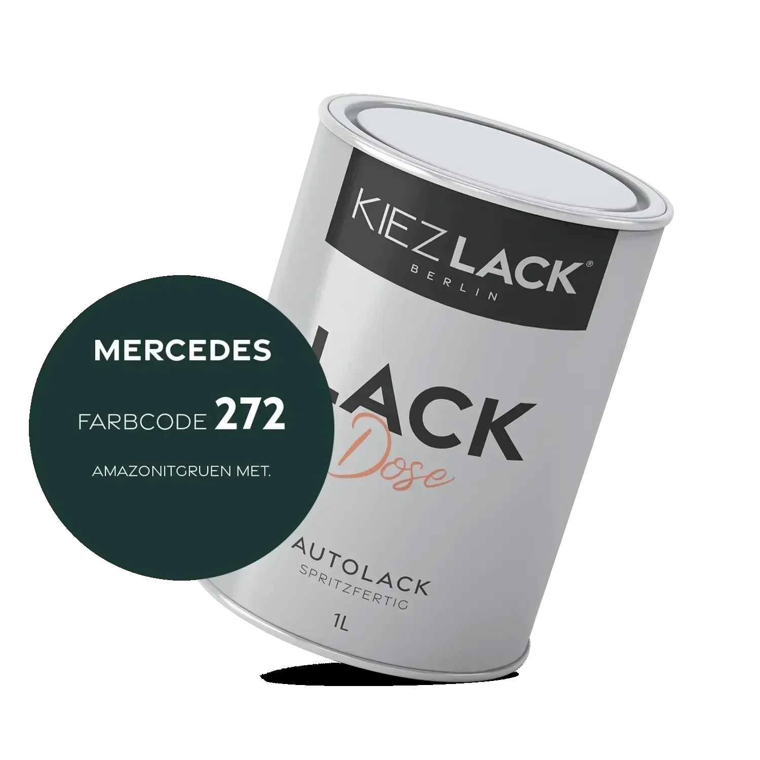 Kiezlack 1K Autolack Lackdose Basislack spritzfertig MERCEDES 272 AMAZONITGRUEN MET.