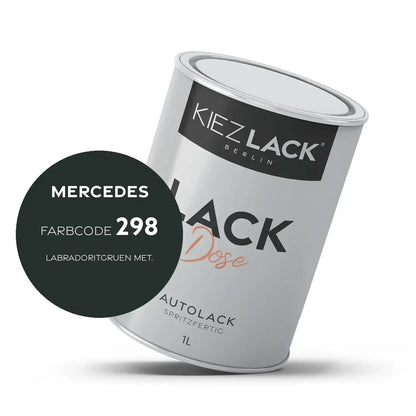 Kiezlack 1K Autolack Lackdose Basislack spritzfertig MERCEDES 298 LABRADORITGRUEN MET.