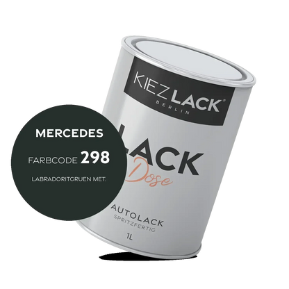 Kiezlack 1K Autolack Lackdose Basislack spritzfertig MERCEDES 298 LABRADORITGRUEN MET.