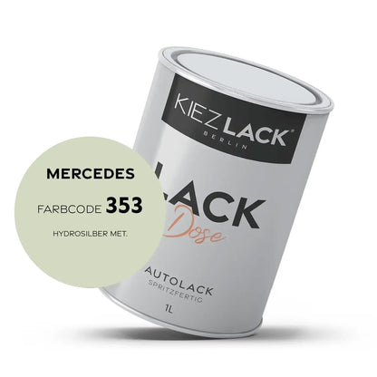 Kiezlack 1K Autolack Lackdose Basislack spritzfertig MERCEDES 353 HYDROSILBER MET.