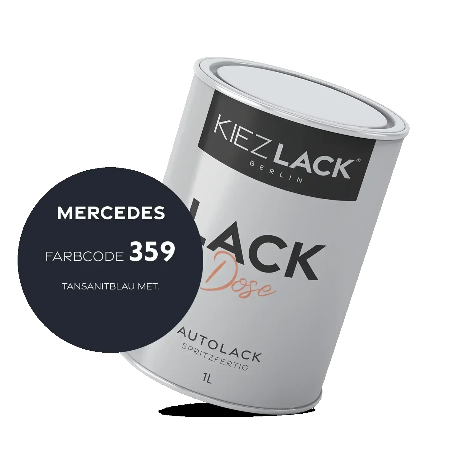 Kiezlack 1K Autolack Lackdose Basislack spritzfertig MERCEDES 359 TANSANITBLAU MET.