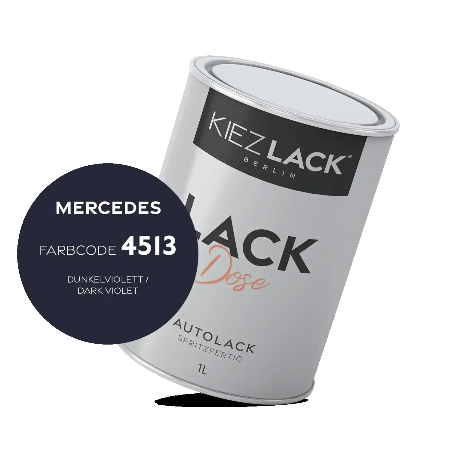 Kiezlack 1K Autolack Lackdose Basislack spritzfertig MERCEDES 4513 DUNKELVIOLETT
