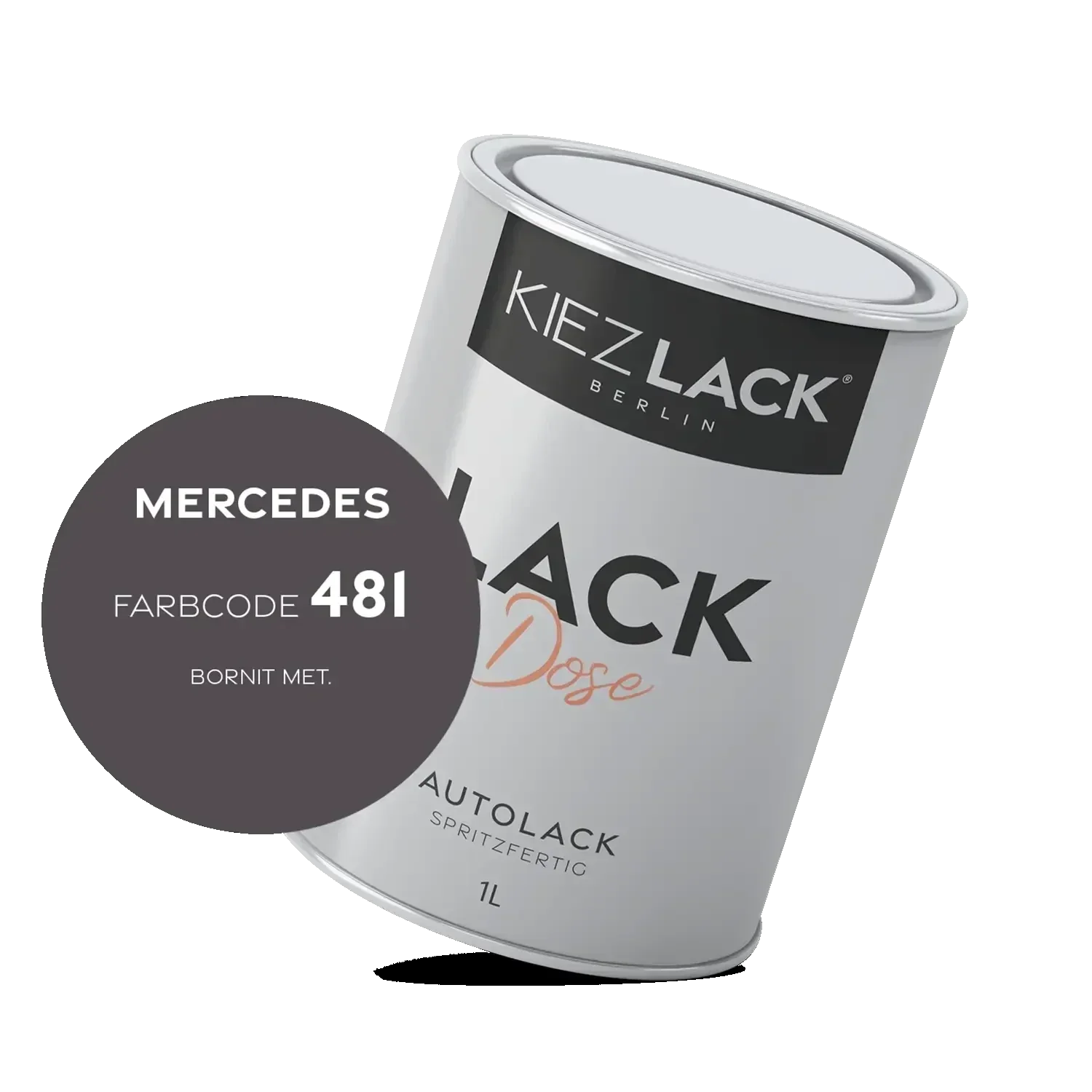Kiezlack 1K Autolack Lackdose Basislack spritzfertig MERCEDES 481 BORNIT MET.