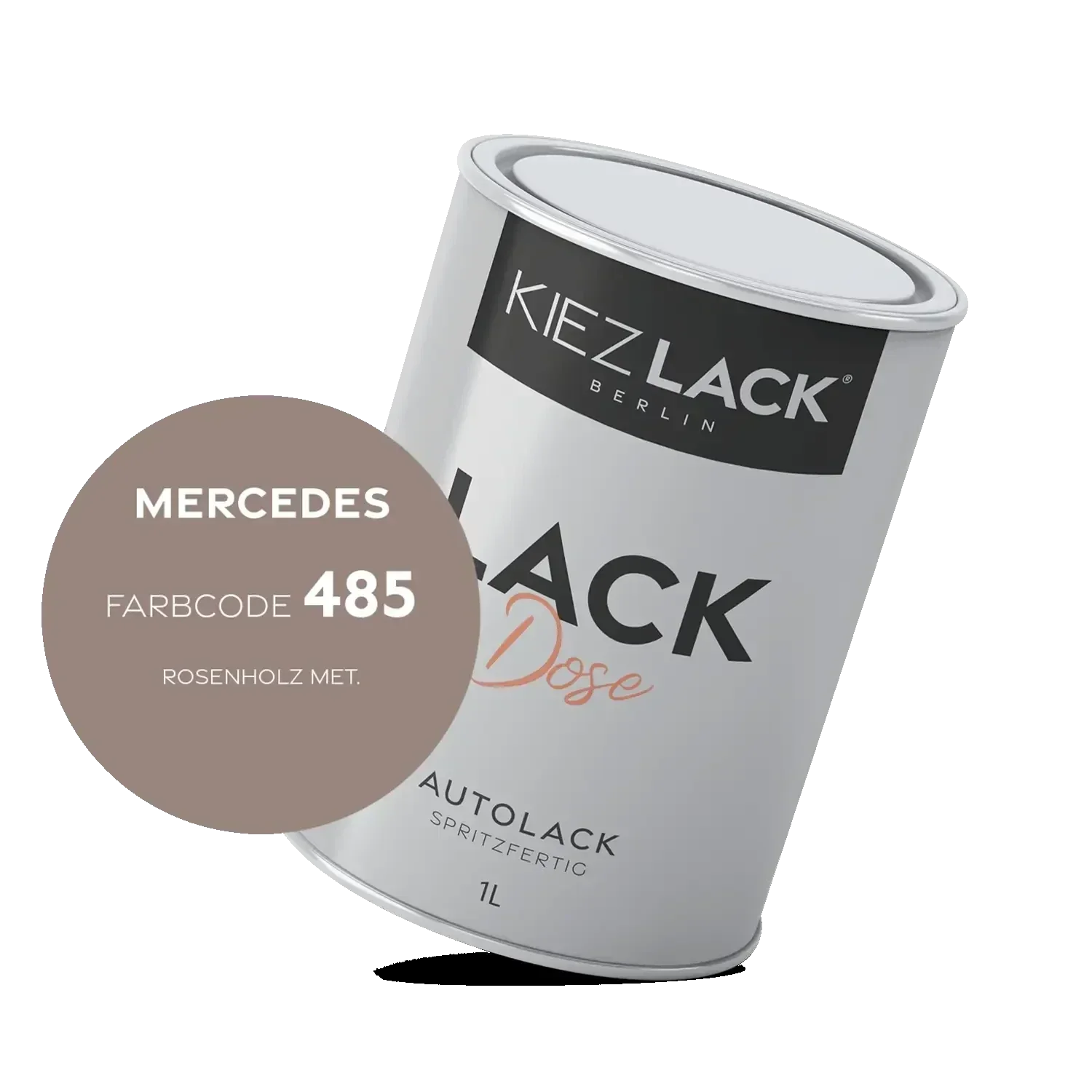 Kiezlack 1K Autolack Lackdose Basislack spritzfertig MERCEDES 485 ROSENHOLZ MET.