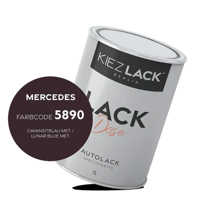 Kiezlack 1K Autolack Lackdose Basislack spritzfertig MERCEDES 5890 CAVANSITBLAU MET.