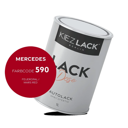 Kiezlack 1K Autolack Lackdose Basislack spritzfertig MERCEDES 590 FEUEROPAL