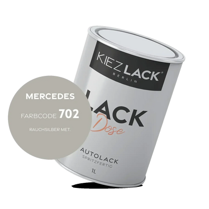 Kiezlack 1K Autolack Lackdose Basislack spritzfertig MERCEDES 702 RAUCHSILBER MET.