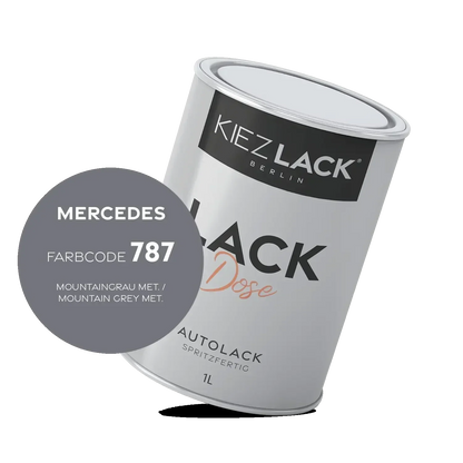 Kiezlack 1K Autolack Lackdose Basislack spritzfertig MERCEDES 787 MOUNTAINGRAU MET.