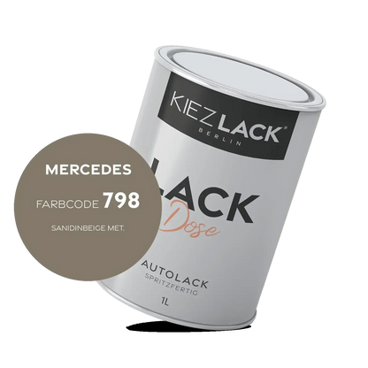 Kiezlack 1K Autolack Lackdose Basislack spritzfertig MERCEDES 798 SANIDINBEIGE MET.