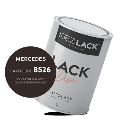 Kiezlack 1K Autolack Lackdose Basislack spritzfertig MERCEDES 8526 DOLOMITBRAUN MET.