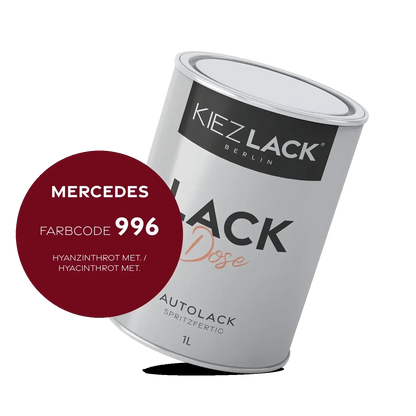 Kiezlack 1K Autolack Lackdose Basislack spritzfertig MERCEDES 996 HYANZINTHROT MET.