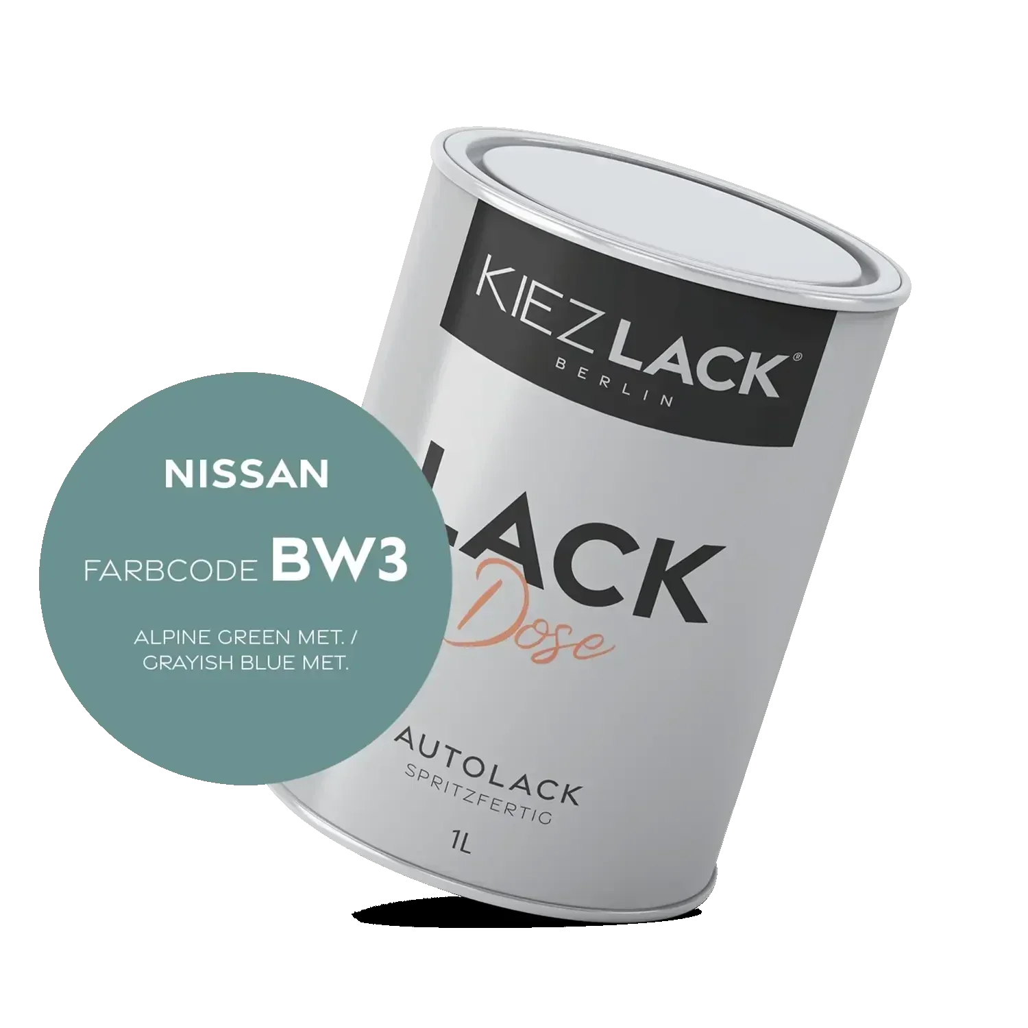 Kiezlack 1K Autolack Lackdose Basislack spritzfertig NISSAN BW3 ALPINE GREEN MET.