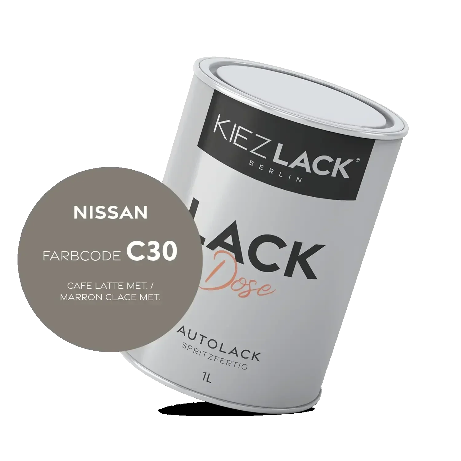 Kiezlack 1K Autolack Lackdose Basislack spritzfertig NISSAN C30 CAFE LATTE MET.