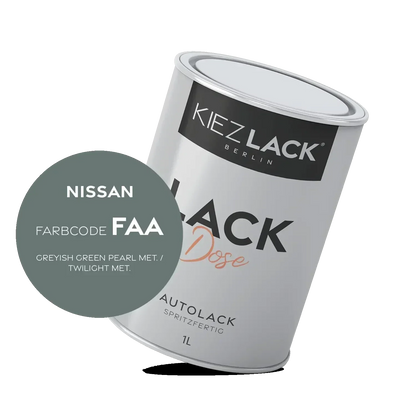 Kiezlack 1K Autolack Lackdose Basislack spritzfertig NISSAN FAA GREYISH GREEN PEARL MET.