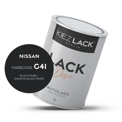 Kiezlack 1K Autolack Lackdose Basislack spritzfertig NISSAN G41 BLACK PEARL