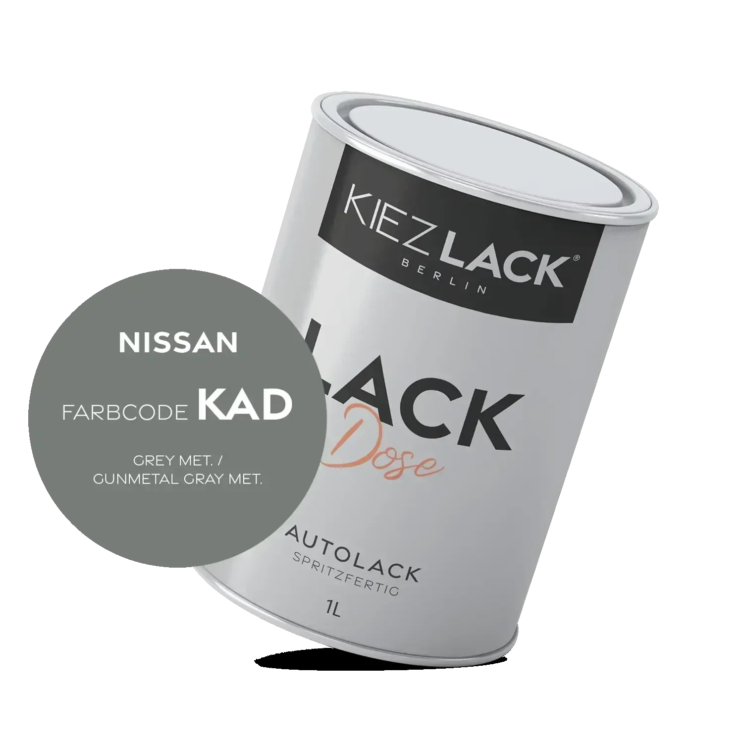 Kiezlack 1K Autolack Lackdose Basislack spritzfertig NISSAN KAD GREY MET.