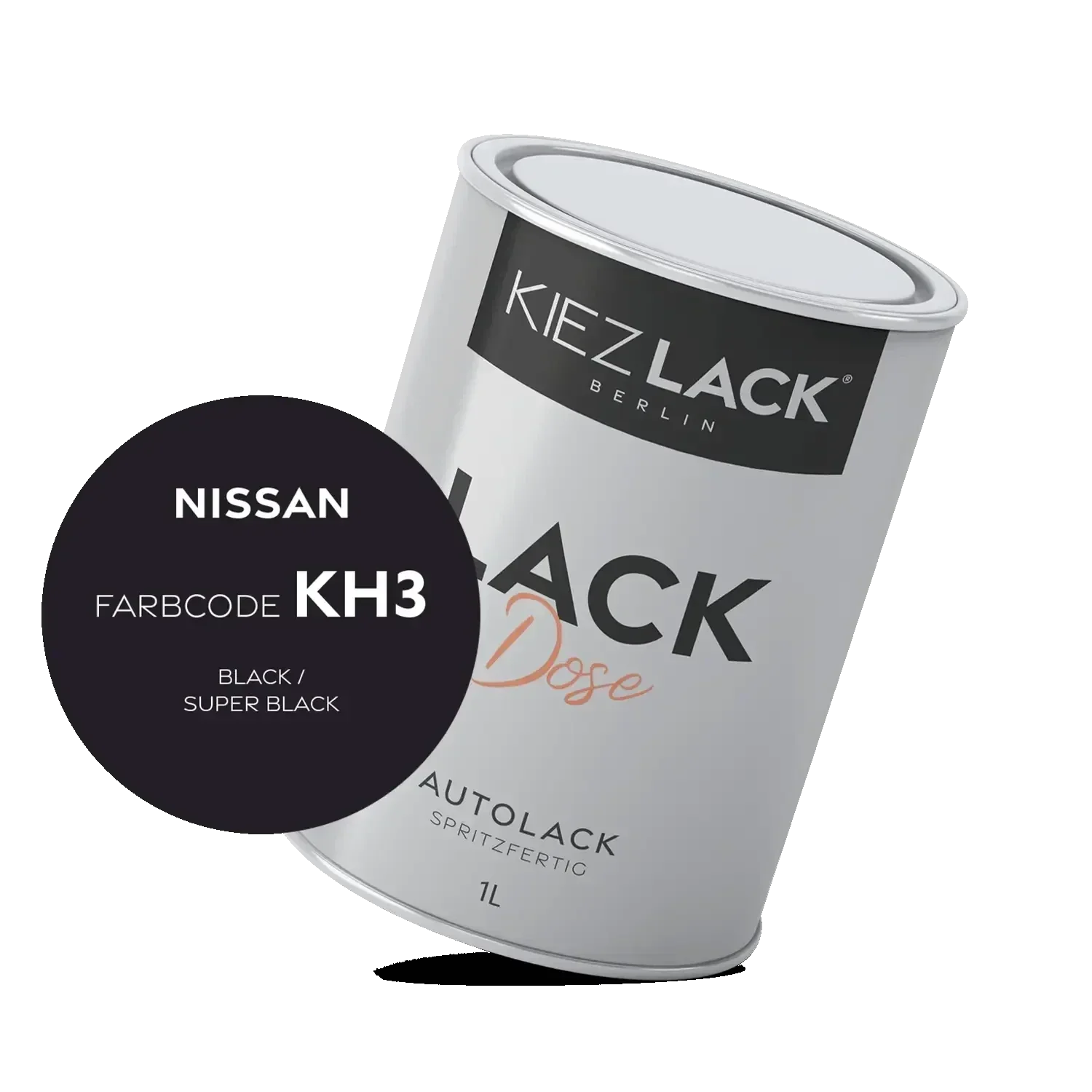 Kiezlack 1K Autolack Lackdose Basislack spritzfertig NISSAN KH3 BLACK