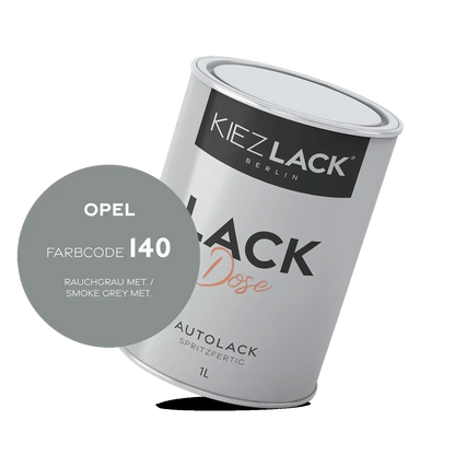 Kiezlack 1K Autolack Lackdose Basislack spritzfertig OPEL 140 RAUCHGRAU MET.
