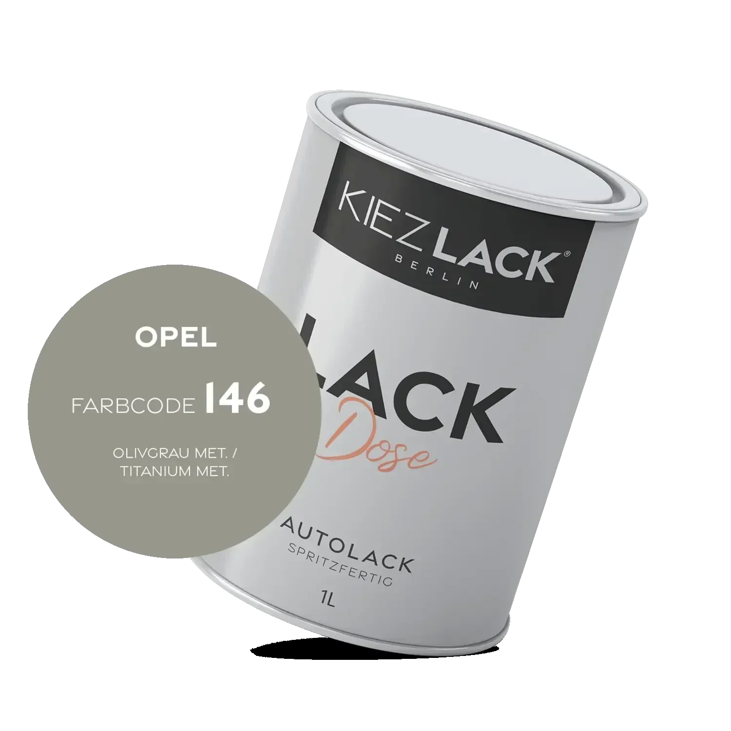 Kiezlack 1K Autolack Lackdose Basislack spritzfertig OPEL 146 OLIVGRAU MET.