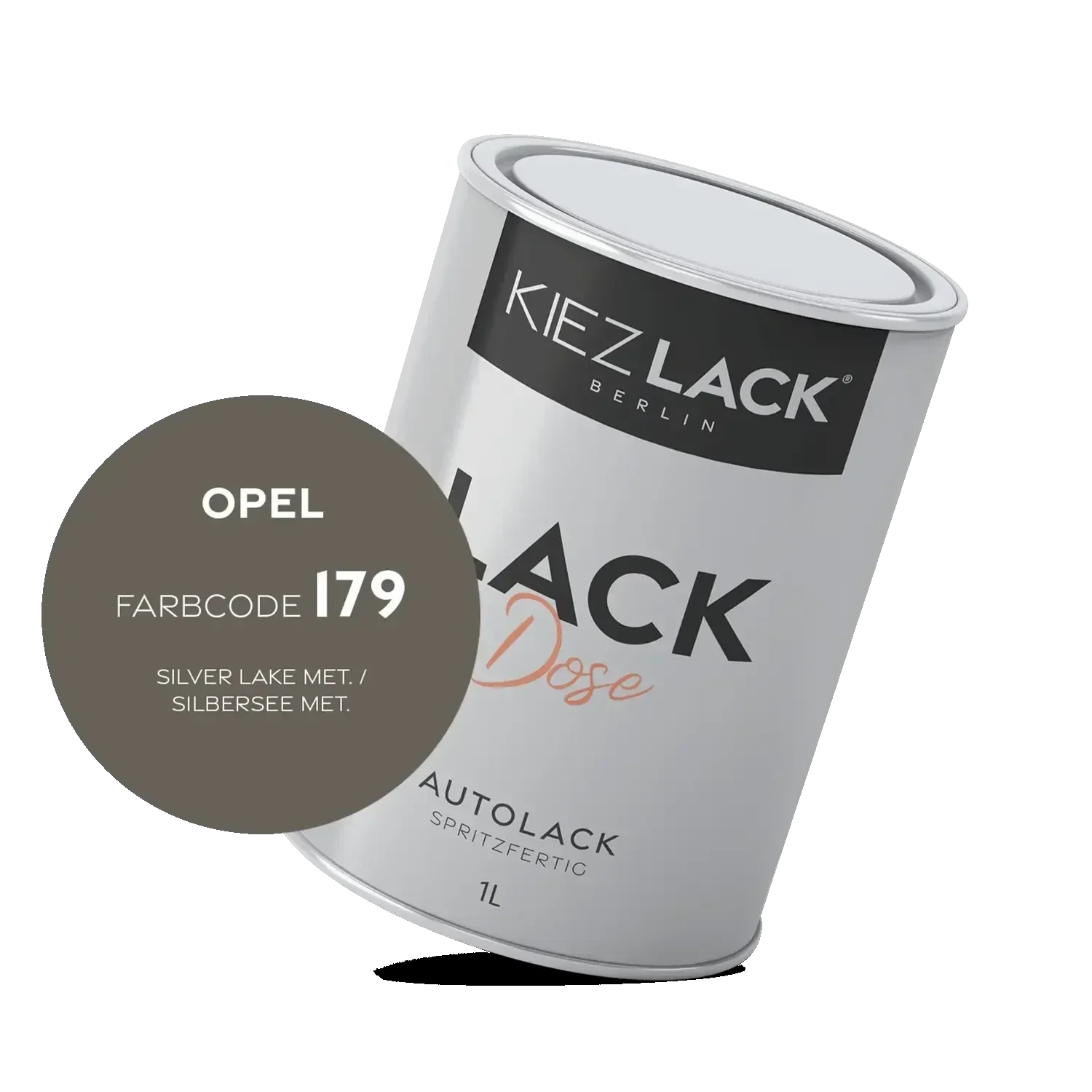 Kiezlack 1K Autolack Lackdose Basislack spritzfertig OPEL 179 SILVER LAKE MET.
