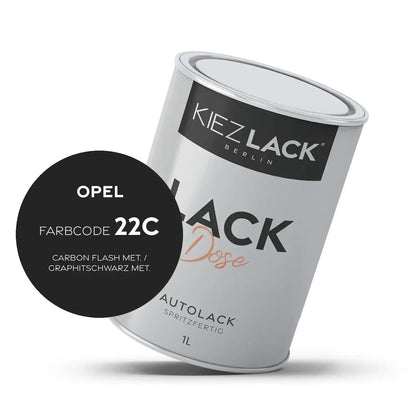 Kiezlack 1K Autolack Lackdose Basislack spritzfertig OPEL 22C CARBON FLASH MET.