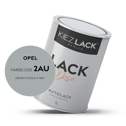 Kiezlack 1K Autolack Lackdose Basislack spritzfertig OPEL 2AU ARGENT ETOILE III MET.