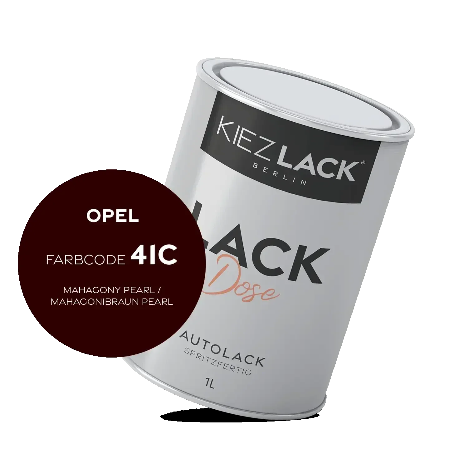 Kiezlack 1K Autolack Lackdose Basislack spritzfertig OPEL 41c MAHAGONY PEARL