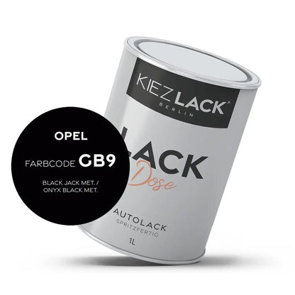 Kiezlack 1K Autolack Lackdose Basislack spritzfertig OPEL GB9 BLACK JACK MET.