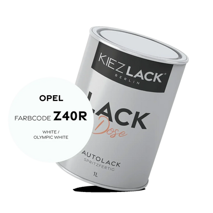 Kiezlack 1K Autolack Lackdose Basislack spritzfertig OPEL Z40R WHITE
