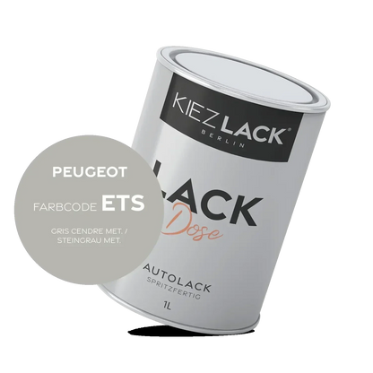 Kiezlack 1K Autolack Lackdose Basislack spritzfertig Peugeot ETS GRIS CENDRE MET.