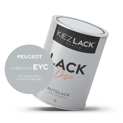 Kiezlack 1K Autolack Lackdose Basislack spritzfertig Peugeot EYC GRIS QUARTZ MET.