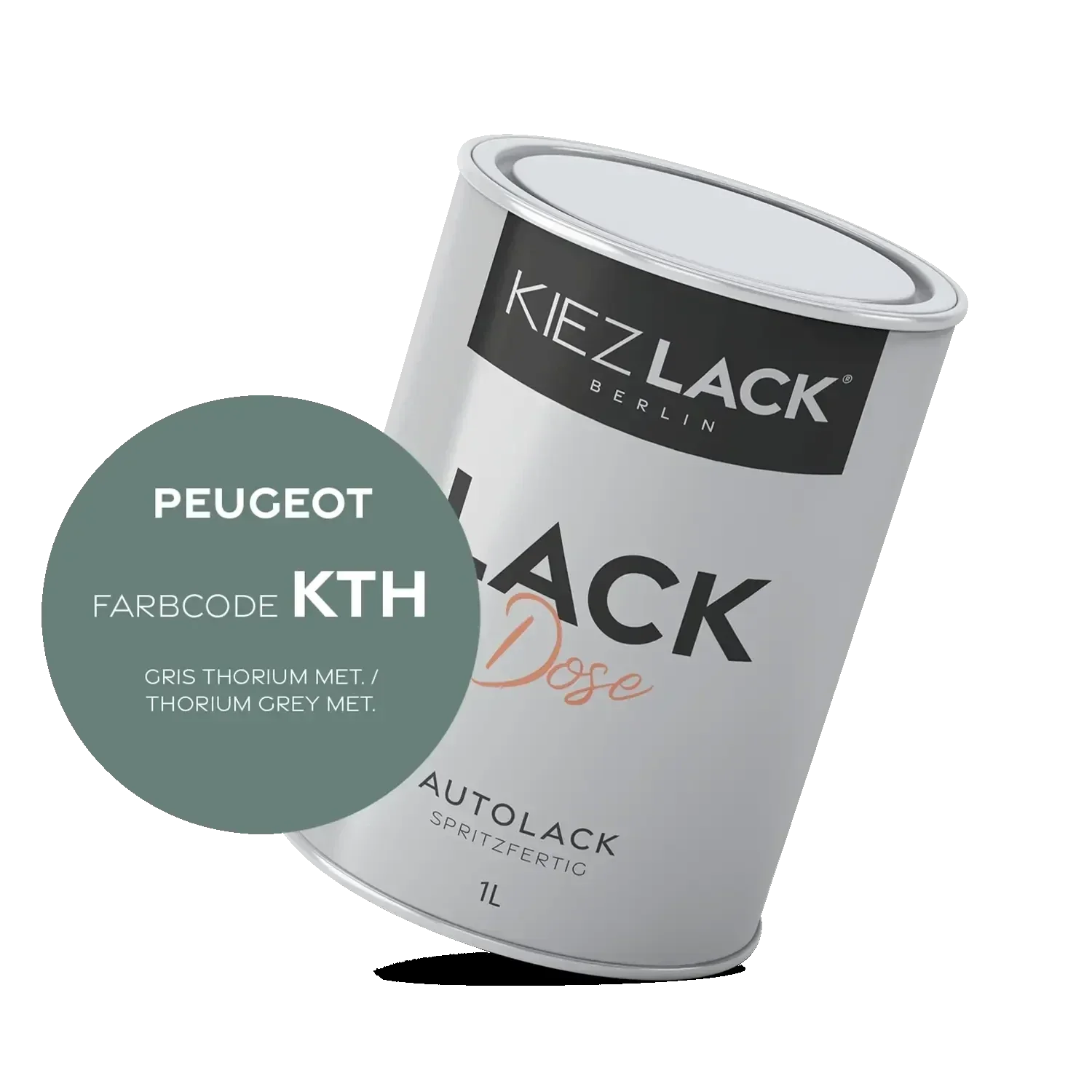 Kiezlack 1K Autolack Lackdose Basislack spritzfertig Peugeot KTH GRIS THORIUM MET.