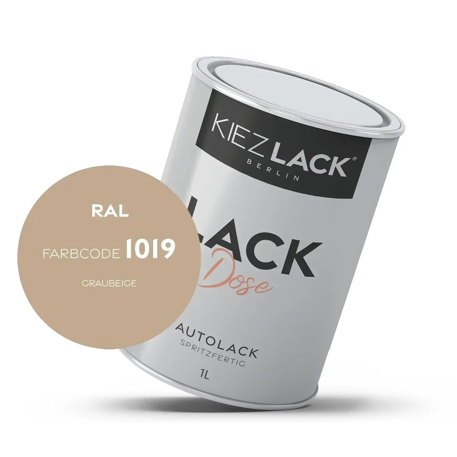Kiezlack 1K Autolack Lackdose Basislack spritzfertig RAL 1019 GRAUBEIGE
