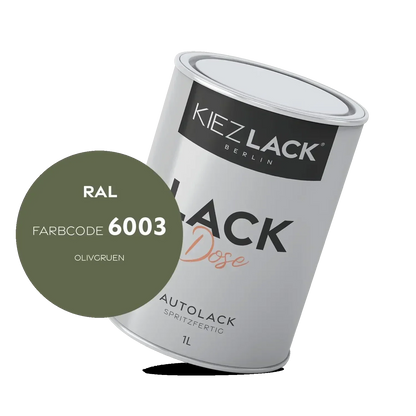 Kiezlack 1K Autolack Lackdose Basislack spritzfertig RAL 6003 OLIVGRUEN