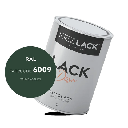 Kiezlack 1K Autolack Lackdose Basislack spritzfertig RAL 6009 TANNENGRUEN
