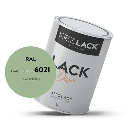 Kiezlack 1K Autolack Lackdose Basislack spritzfertig RAL 6021 BLASSGRUEN