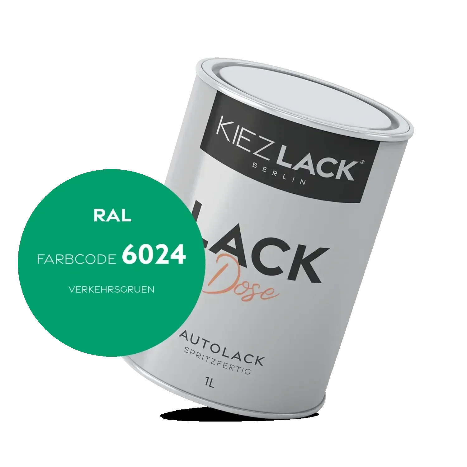 Kiezlack 1K Autolack Lackdose Basislack spritzfertig RAL 6024 VERKEHRSGRUEN