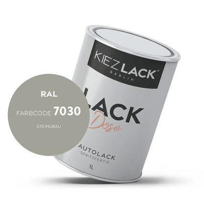 Kiezlack 1K Autolack Lackdose Basislack spritzfertig RAL 7030 STEINGRAU