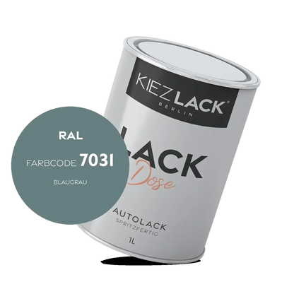 Kiezlack 1K Autolack Lackdose Basislack spritzfertig RAL 7031 BLAUGRAU