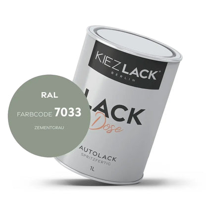 Kiezlack 1K Autolack Lackdose Basislack spritzfertig RAL 7033 ZEMENTGRAU
